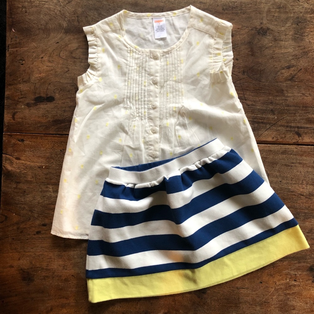 Gymboree Size 7 Girls skirt and Blouse